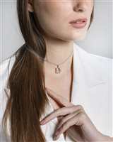 Pendant Loving Palladio  3D in White Gold Diamante 09B SERLIANA - 09B SERLIANA